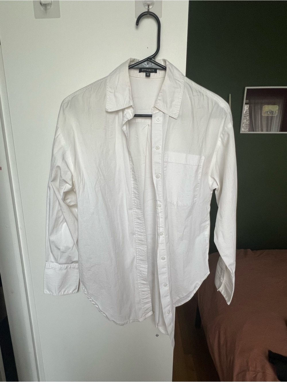 Dynamite White Button-Up Shirt XXS
